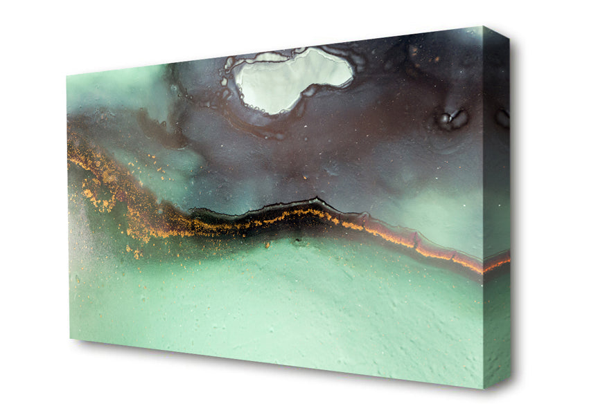 Green Marble Stone Canvas Wall Art