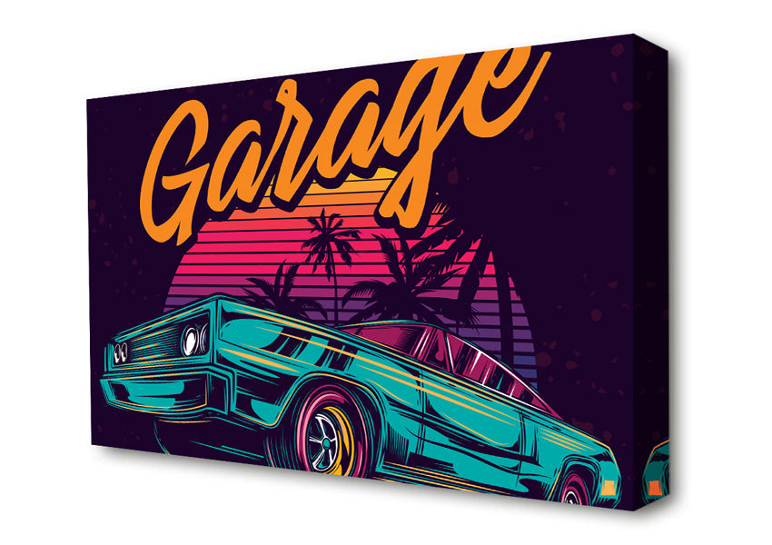 Fast Garage Cars Canvas Wall Art