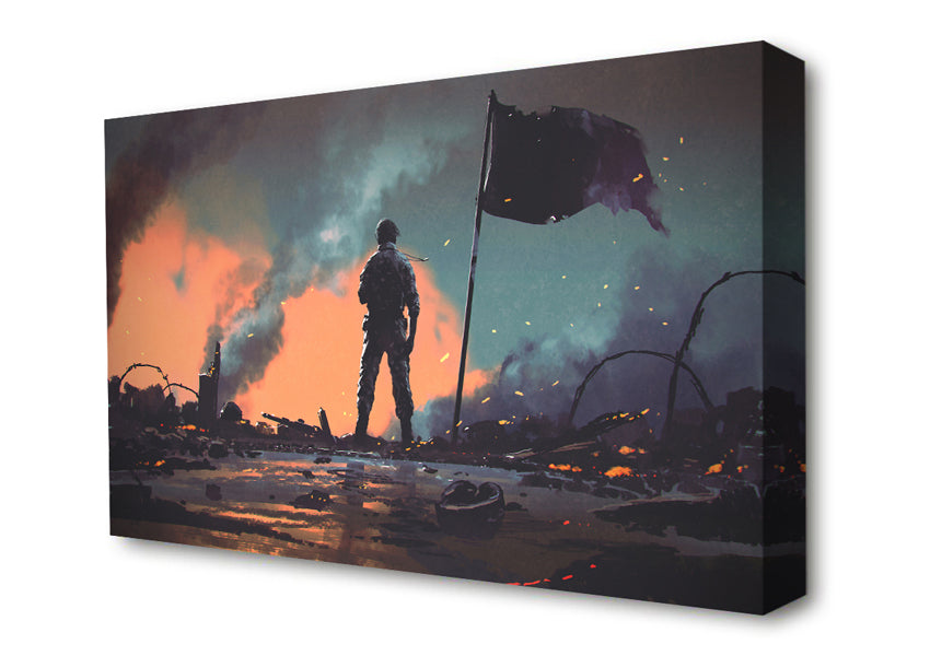 Amy In The Smoke Canvas Wall Art