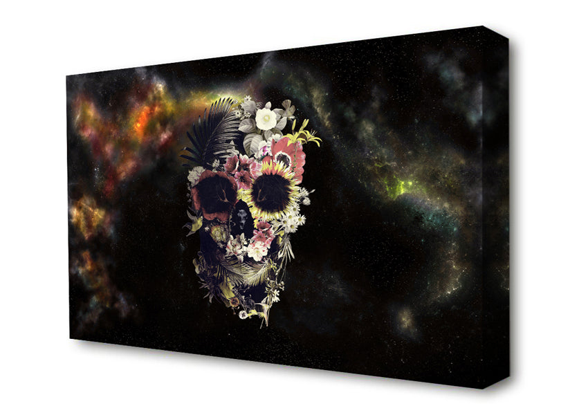Flower Skull Canvas Wall Art