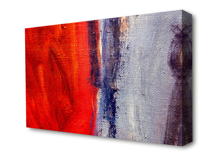 Red To Grey Canvas Wall Art