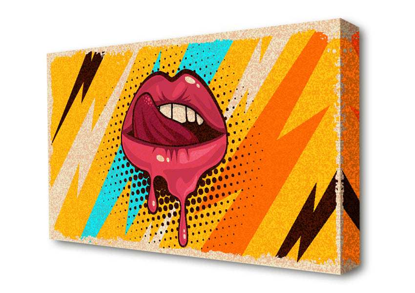 Lips Of Lightning Canvas Wall Art