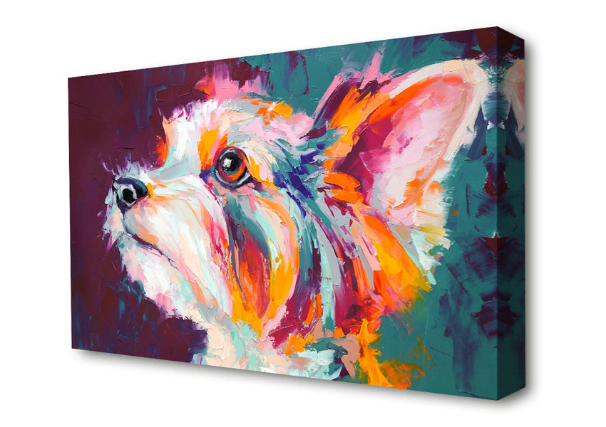 Vibrant Yorkshire Terrier Canvas Wall Art