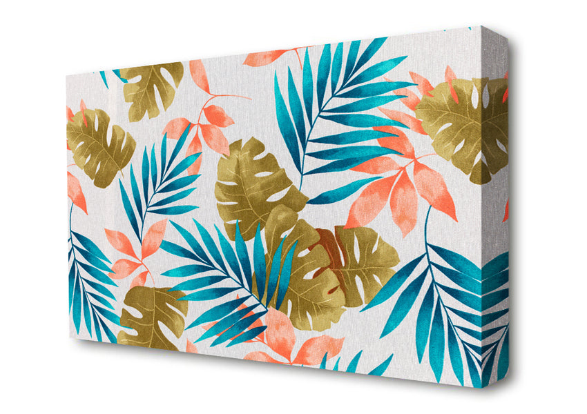 Modern Palm Leaves Canvas Wall Art