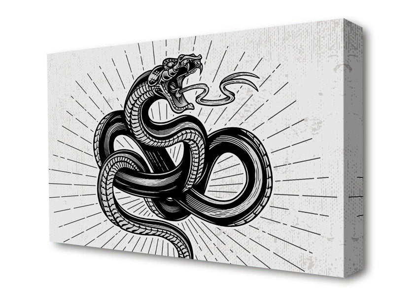 Tattoo Snake Canvas Wall Art