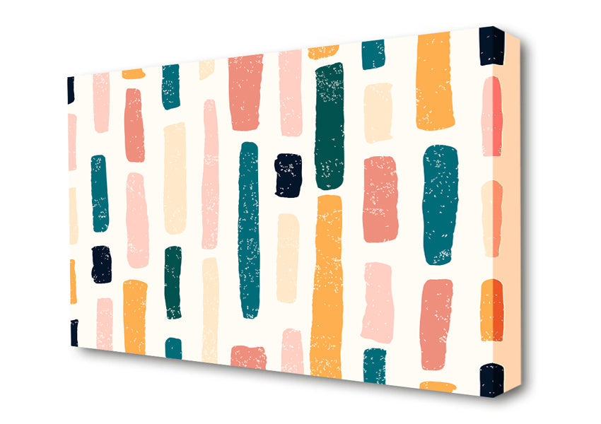 Lines Of Pastel Canvas Wall Art