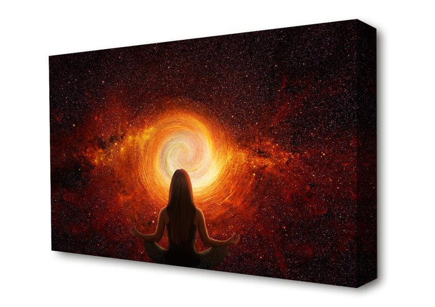 Meditation In Space Canvas Wall Art