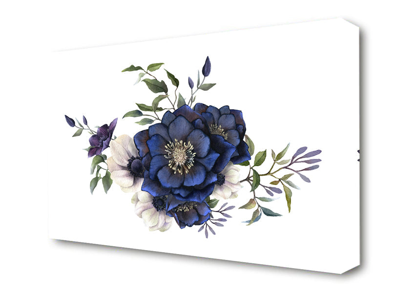 Blue Flower Beauty Canvas Wall Art