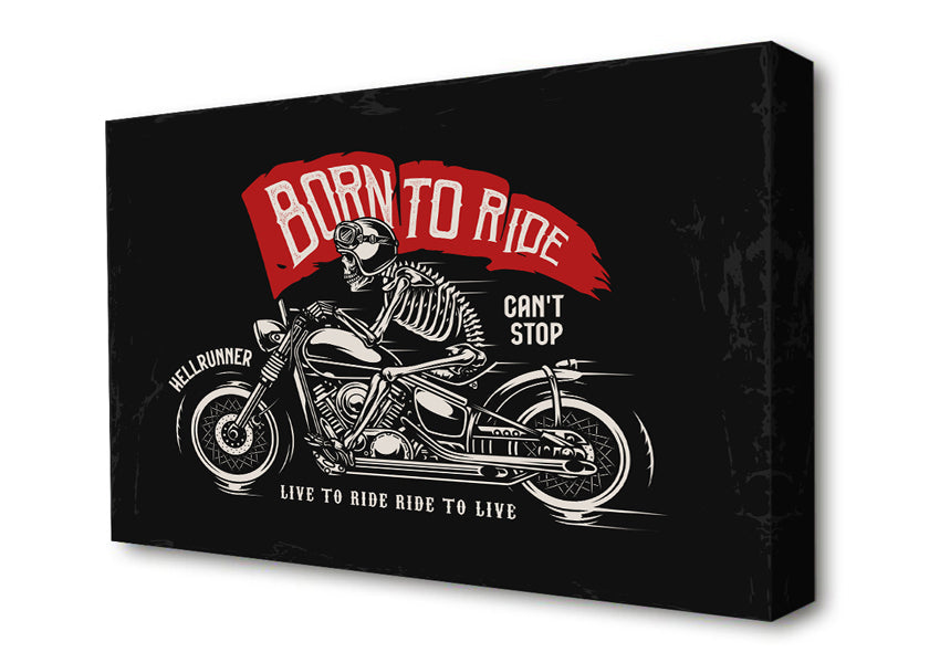 Born To Ride Canvas Wall Art
