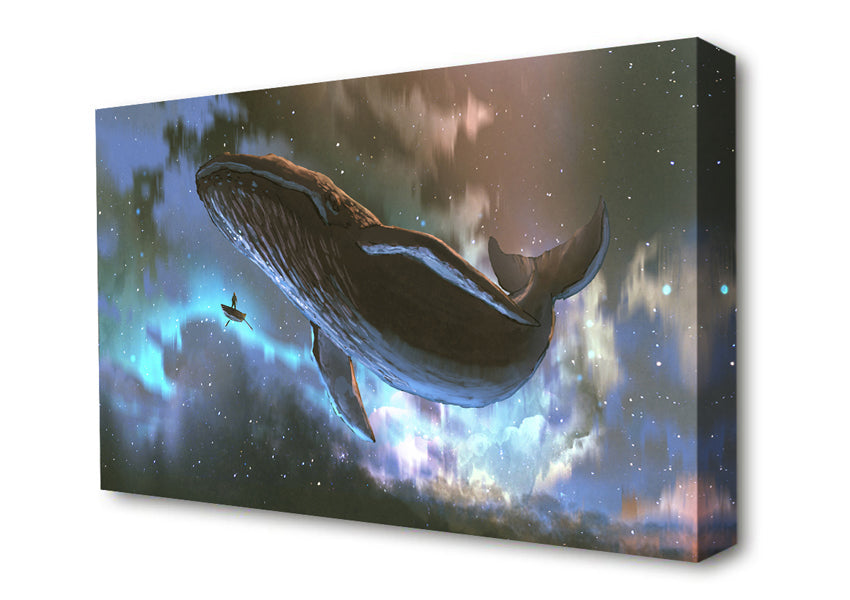 The Whale In Space Canvas Wall Art