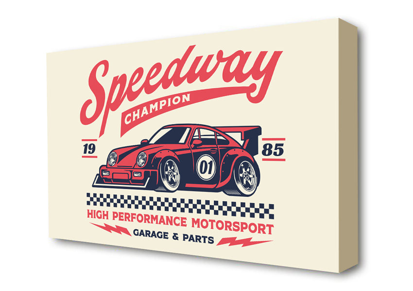Speedway Champion Canvas Wall Art