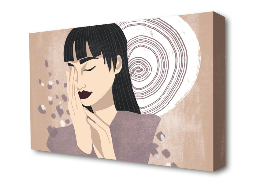Hand To Face Canvas Wall Art