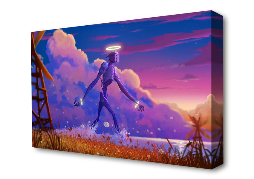 The Robot Halo Canvas Wall Art