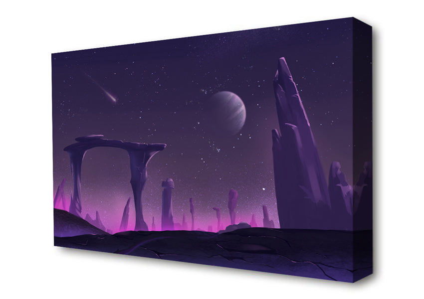 The Purple Planet Canvas Wall Art