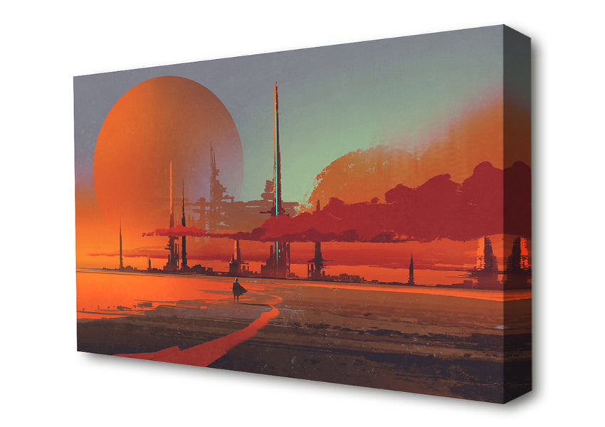 The City Evacuation Canvas Wall Art