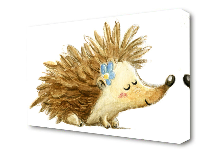 The Happy Hedgehog Canvas Wall Art