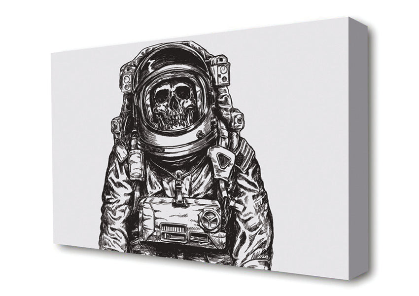 The Skeleton Space Explorer Canvas Wall Art