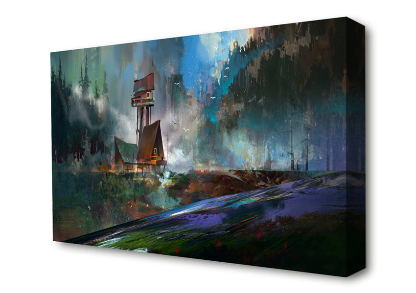 The Abandoned Truck Stop Canvas Wall Art