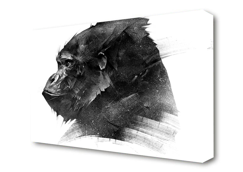 Washed Out Gorilla Canvas Wall Art