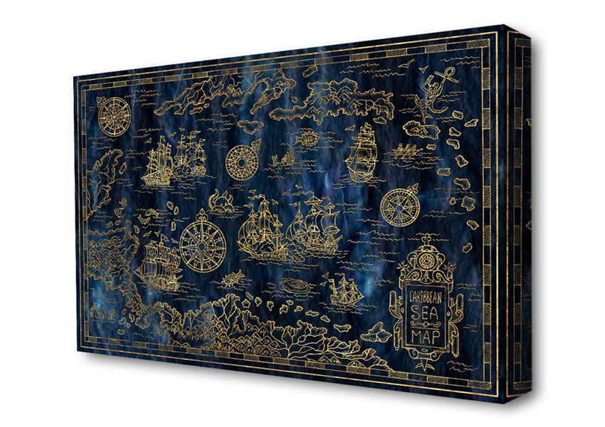 The Pirate Authentic Map Canvas Wall Art