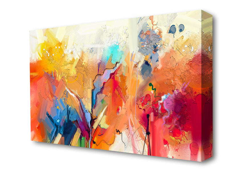 Colour Spill Flowers Canvas Wall Art