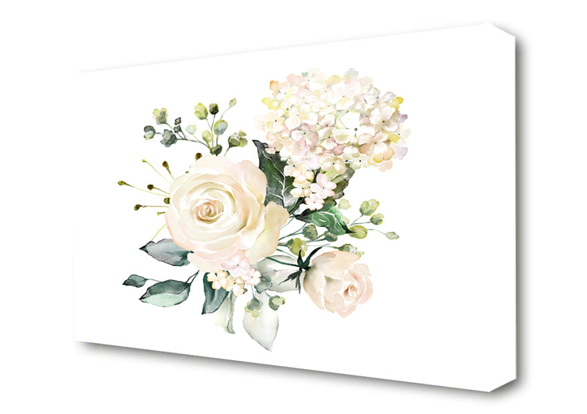 Light Pink Roses Display Canvas Wall Art