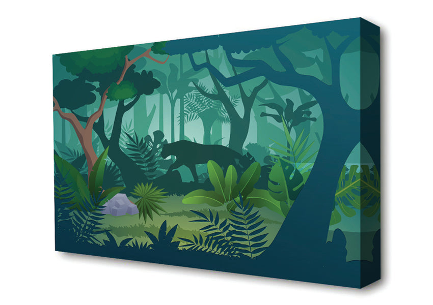 The Jaguar Forest Walk Canvas Wall Art