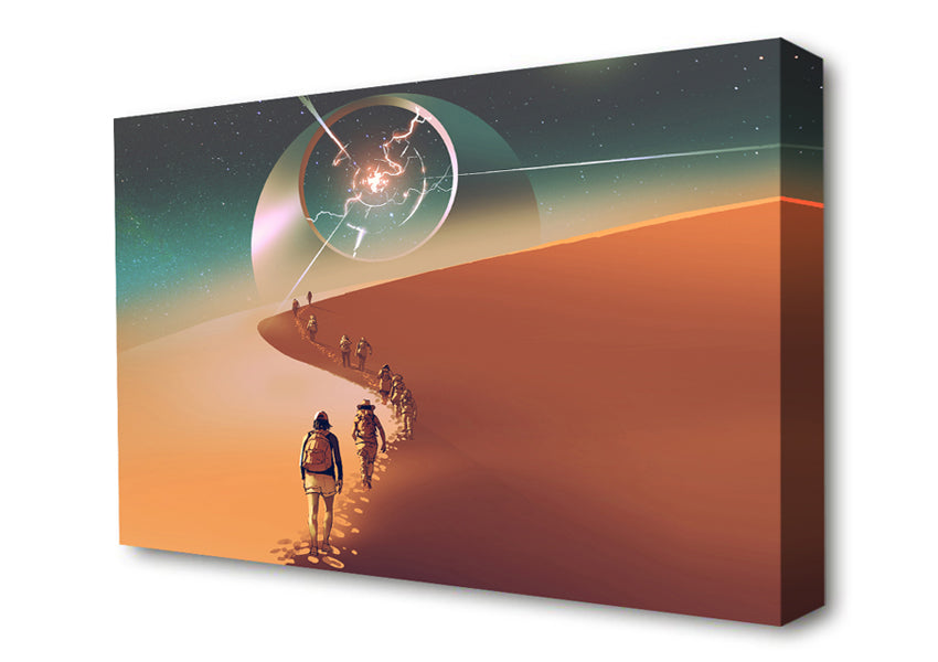 Walking To The Fallen Star Canvas Wall Art