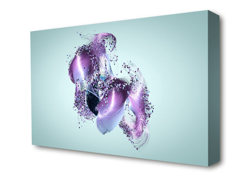 Lilac Petal Abstract Canvas Wall Art