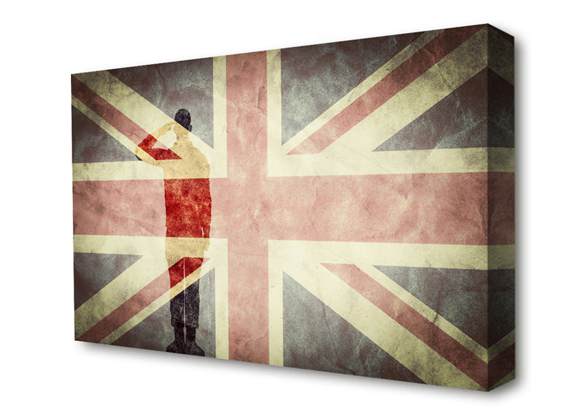 Salute The Flag Canvas Wall Art