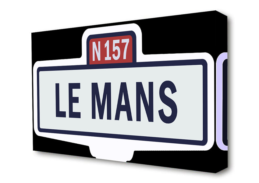 Le Mans Race Sign Canvas Wall Art