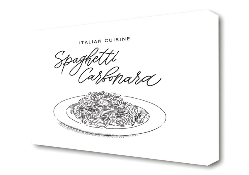 Italian Cuisine Spaghetti Canvas Wall Art