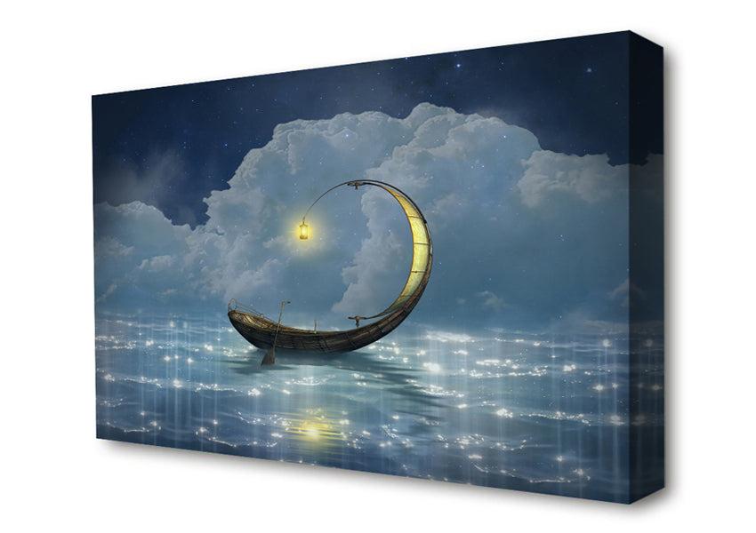 Curved Boat Canvas Wall Art
