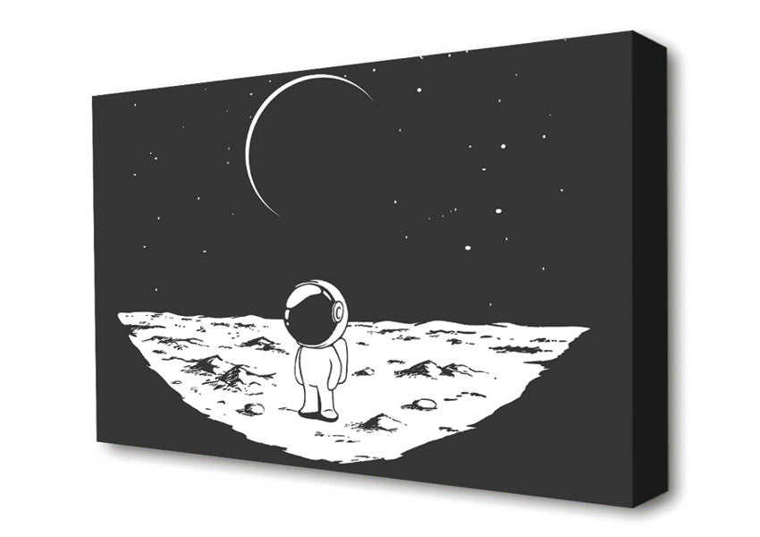 Little Space Man Canvas Wall Art