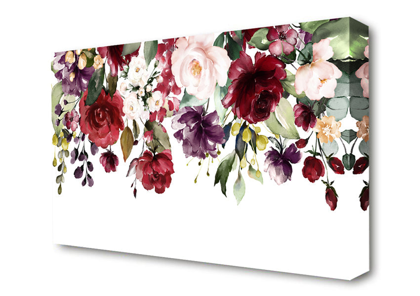 Flowers Falling From Above Canvas Wall Art