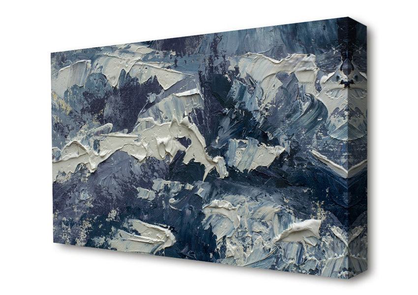 Thick Grey Paints Canvas Wall Art