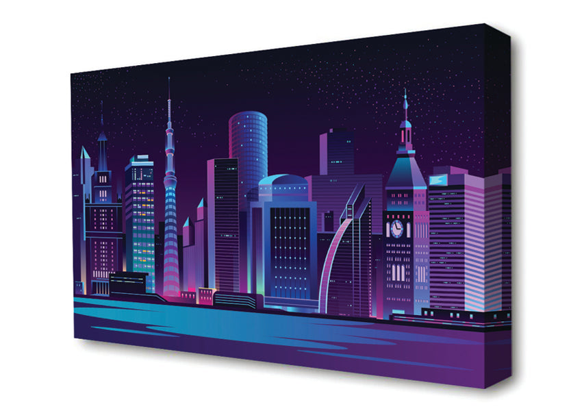 The Futuristic City Canvas Wall Art