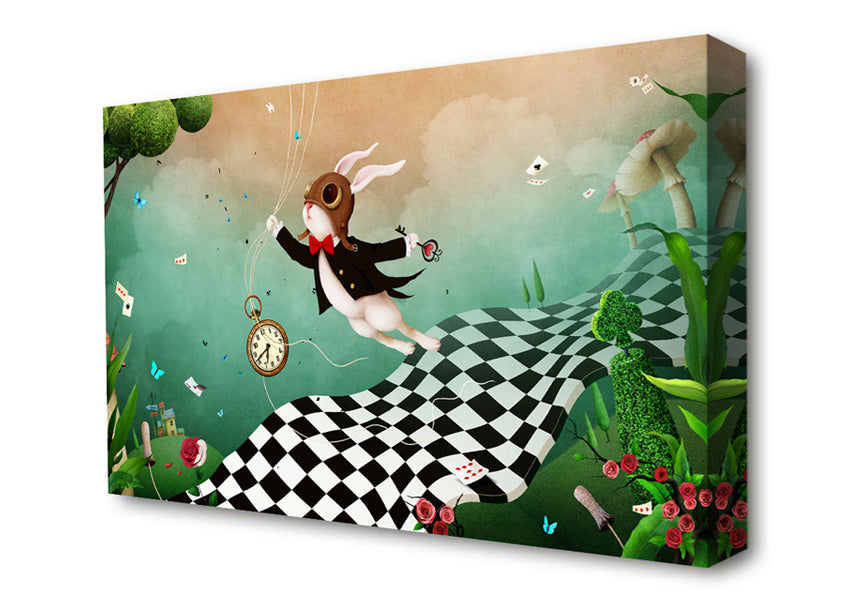 Alice In Wonderland Out Of Time Canvas Wall Art
