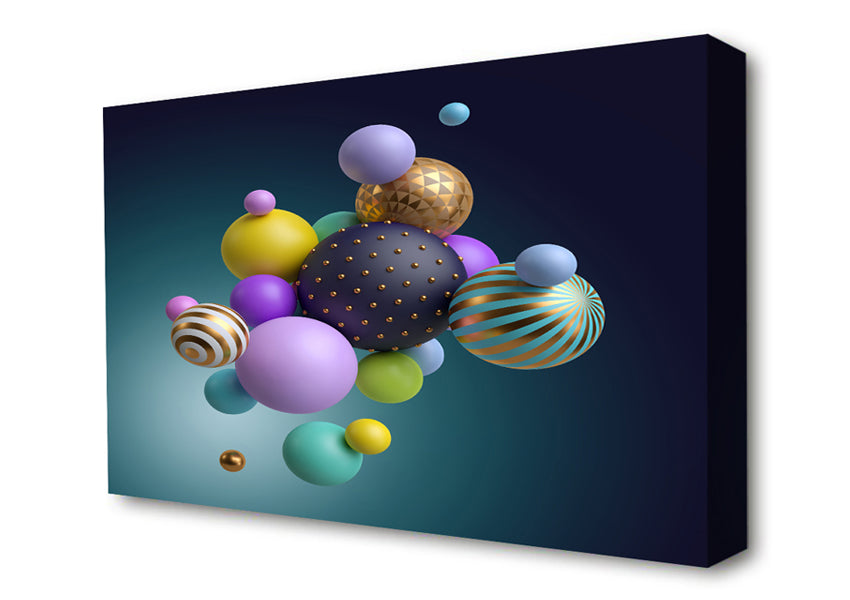 Spheres Of Three Dimensional Abstract Canvas Wall Art