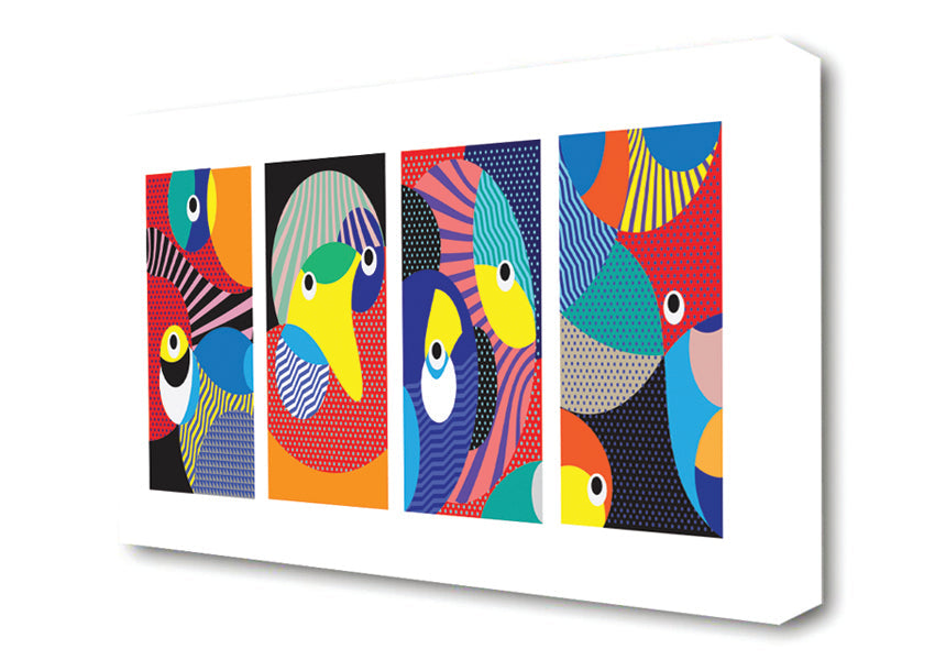 Random Eye Shapes Canvas Wall Art