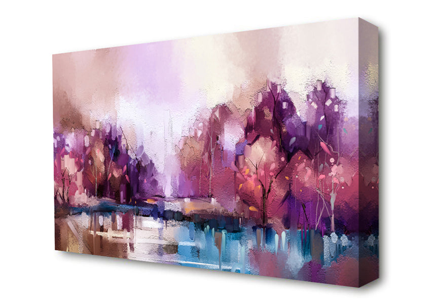 Wet Weather Lilac Forest Canvas Wall Art