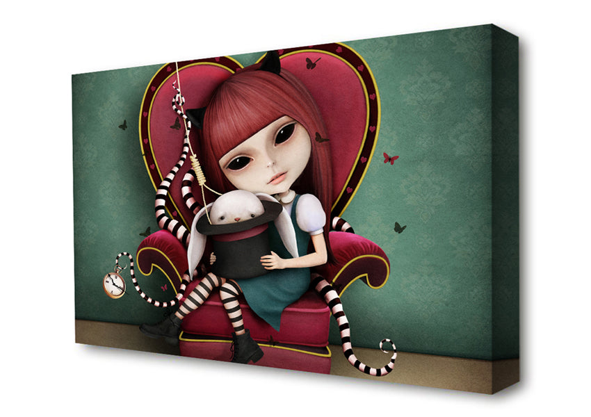 Creepy Alice In Wonderland Canvas Wall Art