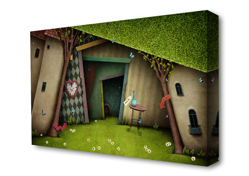 Alice In Wonderland The Small Door Canvas Wall Art