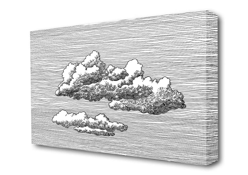 Lines Behind The Clouds Canvas Wall Art