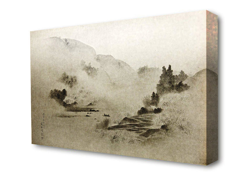 Washed Out Path Through The Valley Canvas Wall Art