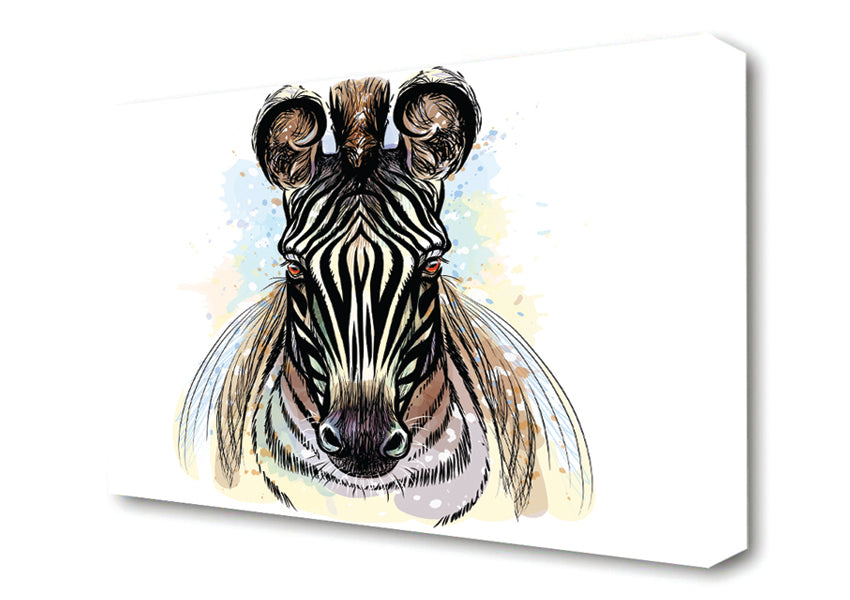 Stunning Zebra Head Canvas Wall Art