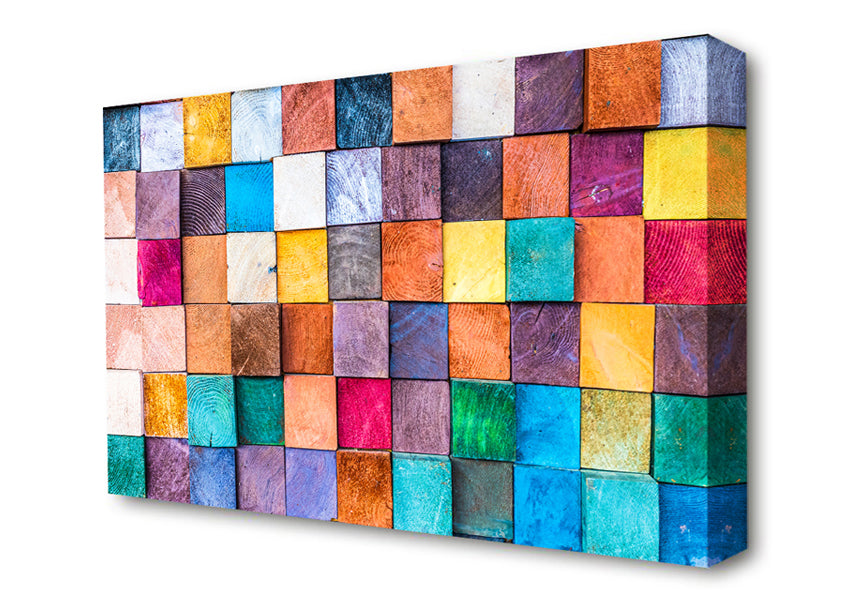 Textures Squares And Shadows Canvas Wall Art