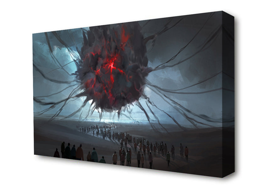 The Darkness Grows Above Canvas Wall Art