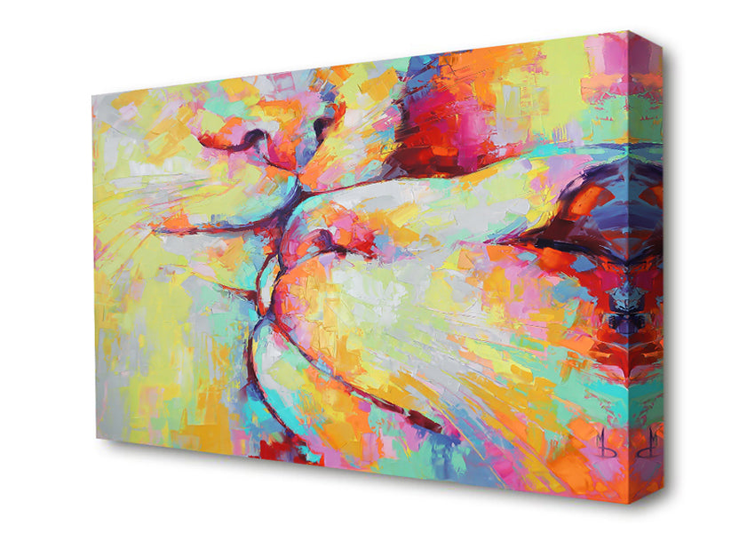 Kitten Kiss Canvas Wall Art