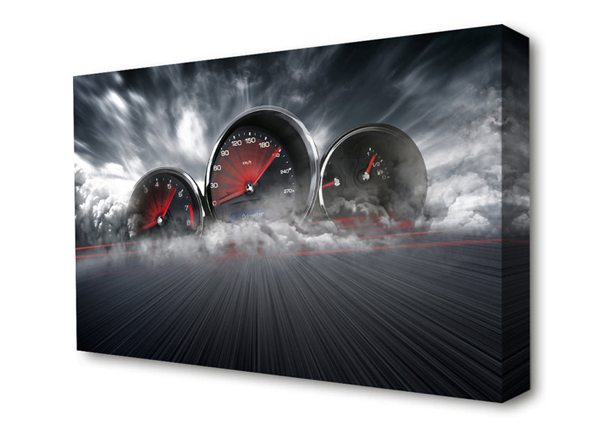 The Speedos On The Track Canvas Wall Art